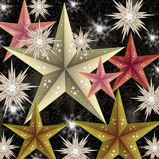 Ambiente - Paper Napkins Christmas - Pack of 20 - Luncheon Size - Luminous Stars