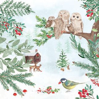 Ambiente - Paper Napkins Christmas - Pack of 20 - Luncheon Size - Winter Outdoor