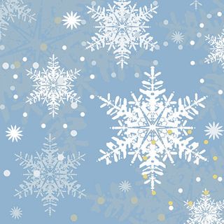Ambiente - Paper Napkins Christmas - Pack of 20 - Luncheon Size - Snowflakes Blue