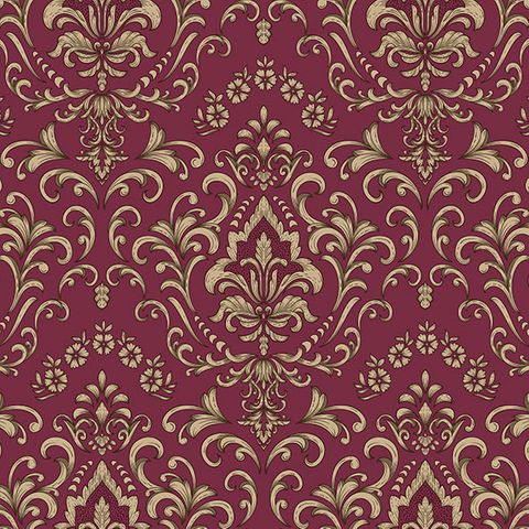 Ambiente - Paper Napkins Christmas - Pack of 20 - Luncheon Size - Baroque Ornament Bordeaux