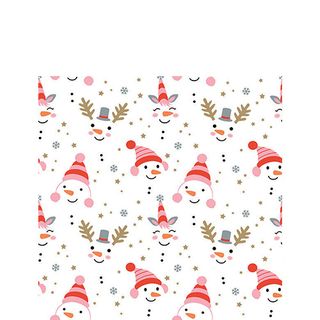 Ambiente - Paper Napkins Christmas - Pack of 20 - Cocktail Size - Funny Snowmen