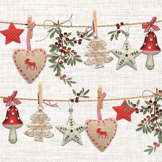 Ambiente - Paper Napkins Christmas - Pack of 20 - Luncheon Size - Rustical Christmas