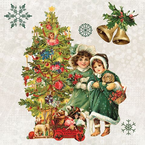 Ambiente - Paper Napkins Christmas - Pack of 20 - Luncheon Size - Nostalgic Christmas