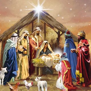 Ambiente - Paper Napkins Christmas - Pack of 20 - Luncheon Size - Nativity Collage