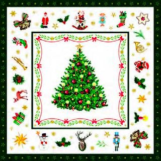 Ambiente - Paper Napkins Christmas - Pack of 20 - Luncheon Size - Christmas Evergreen White