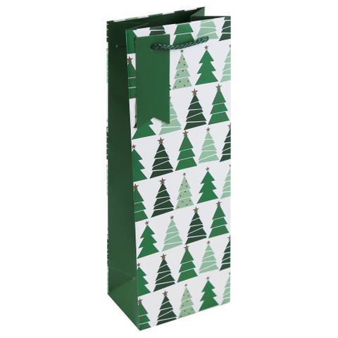 Eurowrap - Green Trees - Bottle Bag