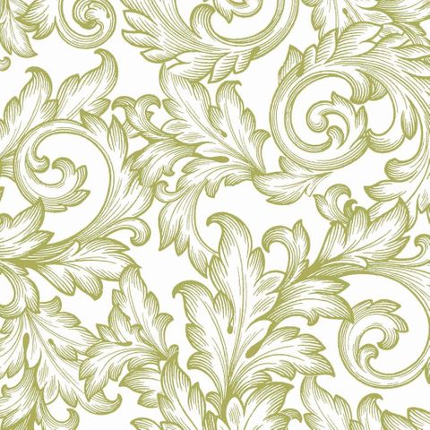 Ambiente - Paper Napkins Christmas - Pack of 20 - Luncheon Size - Baroque Gold/White