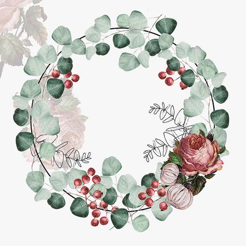 Ambiente - Paper Napkins Christmas - Pack of 20 - Luncheon Size - Wreath Eucalyptus Grey