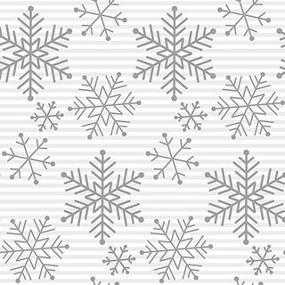 Ambiente - Paper Napkins Christmas - Pack of 20 - Luncheon Size - Falling Crystals Silver