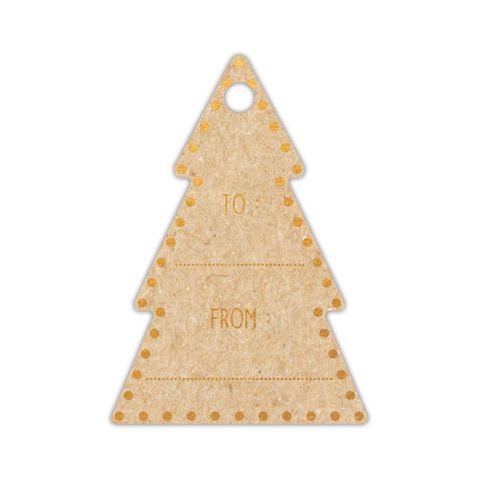 Clairefontaine - Pack of 12 Kraft Gift Tags - Christmas Trees