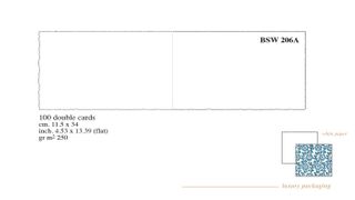 Rossi 1931 - Medioevalis - Folded (Side) Card Deckled Edge - 11.5 x 17 cm - Box of 100 - White