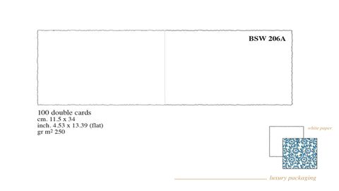 Rossi 1931 - Medioevalis - Folded (Side) Card Deckled Edge - 11.5 x 17 cm - Box of 100 - White