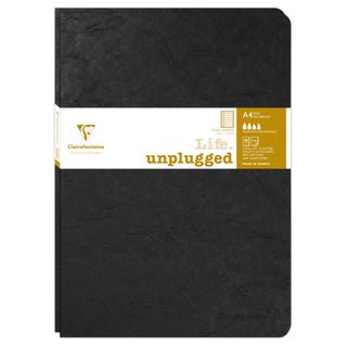 Clairefontaine - My Essentials - Pack of 2 Stapled Notebooks - A4 - Ruled with Margin - Black