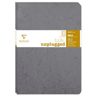 Clairefontaine - My Essentials - Pack of 2 Stapled Notebooks - A4 - Ruled with Margin - Grey