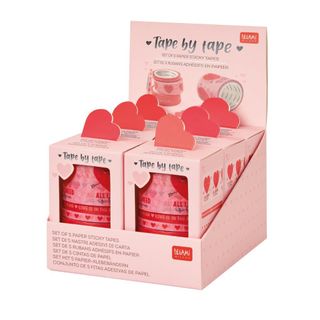 Set Of 5 Paper Sticky Tapes - Tape By Tape Kit 6Pcs@$5.90+GST - Heart