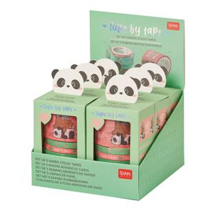 Legami - Set of 5 Paper Sticky Tapes - Cute Animals - Tape By Tape Display Pack of 6 Sets