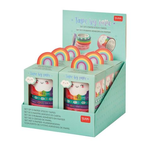 Set Of 5 Paper Sticky Tapes - Tape By Tape Kit 6Pcs@$5.90+GST - Rainbow