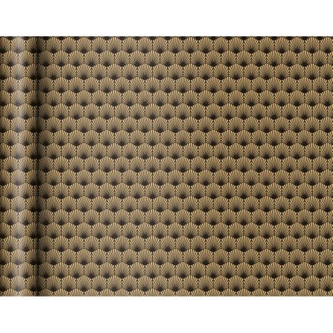 Clairefontaine - Tiny Roll Wrap - 70gsm Raw Kraft - 5m x 0.35m - Black Art Deco