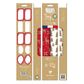 Clairefontaine - Pack of 2 Tiny Rolls (5m x 0.35m) + Ribbon + Tags - 70gsm Kraft - Red/White