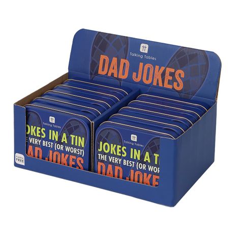 Talking Tables - Dad Jokes In A Tin - Display of 10
