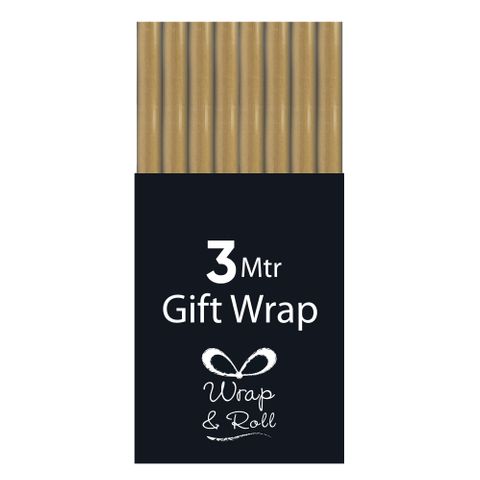 Eurowrap - 3 metre Plain Kraft Wrap (Plastic Free Packaging) - Carton of 49 Rolls