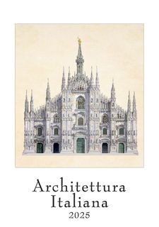 Istituto Fotocromo Italiano - 2025 Art Calendar - Medium Size 24 x 34 cm - Architettura Milano