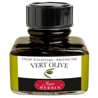Jacques Herbin - D Writing Ink - 30mL Bottle - Vert Olive (Olive Green)