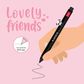 Legami - Lovely Friends - Gel Pen With Decoration - Display Pack of 15 pcs - Panda