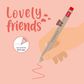 Legami - Lovely Friends - Gel Pen With Decoration - Display Pack of 15 pcs - Teddy Bear