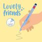 Legami - Gel Pen With Decoration - Sloth - Lovely Friends Display Pack of 15 Pcs