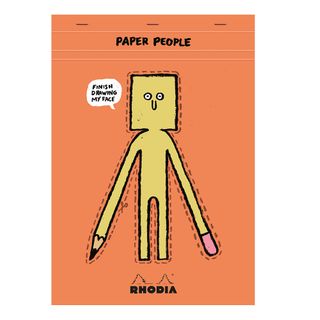 Rhodia x Jean Jullien - 'Paper People' 90th Anniversary Collection - No. 18 Top Stapled Notepad - A4 - 5 x 5 Grid