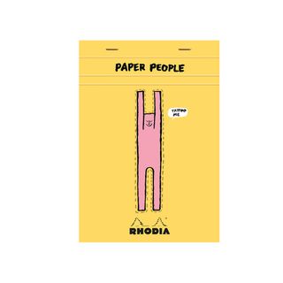 Rhodia x Jean Jullien - 'Paper People' 90th Anniversary Collection - No. 16 Top Stapled Notepad - A5 - 5 x 5 Grid