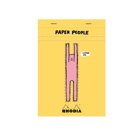 Rhodia x Jean Jullien - 'Paper People' 90th Anniversary Collection - No. 16 Top Stapled Notepad - A5 - 5 x 5 Grid