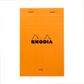 Rhodia - No. 14 Top Stapled Notepad - 11 x 17cm - Ruled - Orange