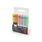 Legami - Set of 6 Mini Highlighters - Teddy's Style - Display Pack of 12 Sets