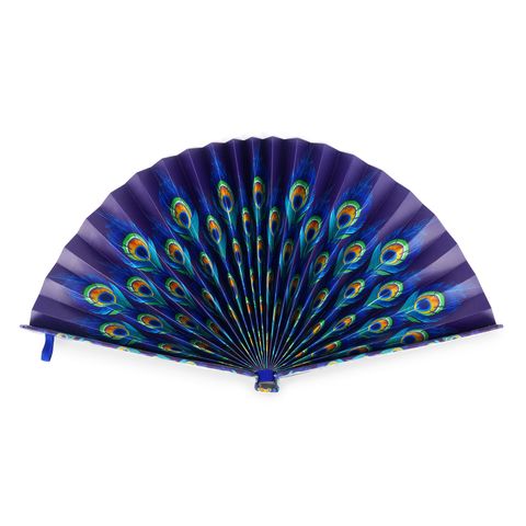 Legami - Folding Paper Fan - Peacock - Fiesta & Siesta Display Pack of 8 Pcs