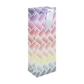 Eurowrap - Pattern Waves - Bottle Gift Bag