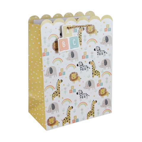 Eurowrap - Baby Birthday Animals - Large Gift Bag