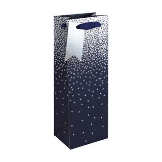 Eurowrap - Navy Ombre - Bottle Gift Bag