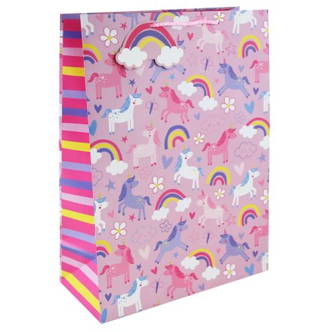 Eurowrap - Rainbows & Unicorns - Extra Large Gift Bag