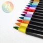 Legami - Set of 12 Brush Markers - Brush Markers - Pastel Colours