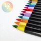 Legami Set of 12 Brush Markers - Brush Markers - Pastel Colours