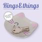 Legami Ceramic Plate - Rings & Things - Kitty