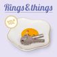 Legami Ceramic Plate - Rings & Things - Egg