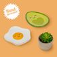 Legami Ceramic Plate - Rings & Things - Avocado