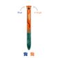 Legami - 2-Colour Ballpoint Pen - Tiger - Click & Clack Display Pack of 12 Pcs