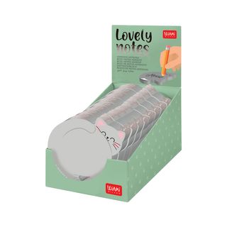 Legami - Adhesive Notepad - Kitty - Lovely Notes Display Pack of 12 Pcs