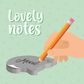 Legami - Adhesive Notepad - - Kitty - Lovely Notes Display Pack of 12