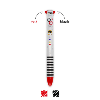 Legami - 2-Colour Ballpoint Pen - Robot - Click & Clack Display Pack of 12 Pcs