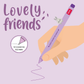 Legami - Gel Pen With Decoration - Bunny - Lovely Friends Display Pack of 15 Pcs